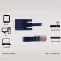 RJ45 to RS232 COM Port Serial DB9, Serial to Ethernet Female Console Cable 1.5m (Compatible with Router). 
