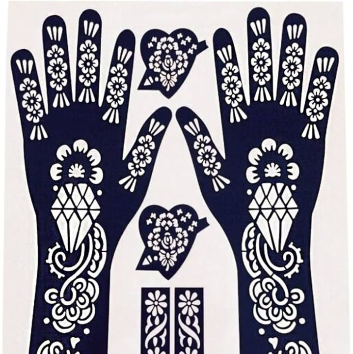 FULL HAND MEHNDI STENCILS