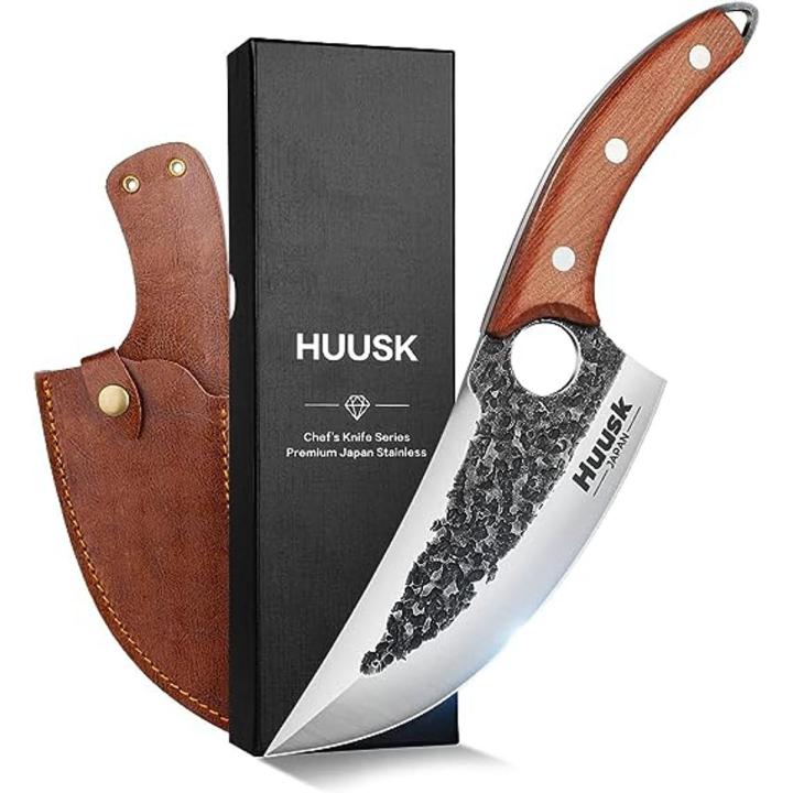 Imported Best Selling Japanese Forged Huusk Knife High tensile, Chef Knife, Multipurpose, for Meat, Outdoor Camping, BBQ Knife with Gift Box and Optional Sheath