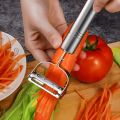 Multi-Function Stainless Vegetable Peeler Cutter, Stainless Steel Julienne Peeler and Double Planing Grater – Indispensable Kitchen Accessory. 