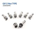 1 set of gx12-2 / 3 / 4 / 5 / 6 / 7-pin male and female 12mm diameter wire panel connector aviation round connector plug. 