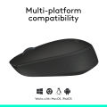 Logitech M170 Wireless Mouse, 2.4 GHz with USB Nano Receiver, Optical Tracking, 12-Months Battery Life, Ambidextrous, PC / Mac / Laptop. 