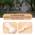 50 Feet x 1/4inch Flag Pole Halyard Rope with 4 Pieces Flag Pole Hook Clips,Outdoor Flagpole Accessories Compatible. 