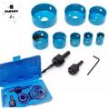 Hole Saw Cutting Kit 11 Pcs Wood, Carbon Steel Cutter Circular Round Drill Bit - Gypsum Cutter - Ceiling hole cutter - cartify. 
