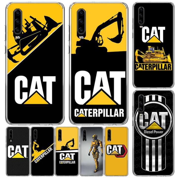 Caterpillar Logo Cover For Huawei P30 P40 P50 P10 P20 Lite Phone Case Mate 40 30 20 10 Pro Print Customized Coque Fundas