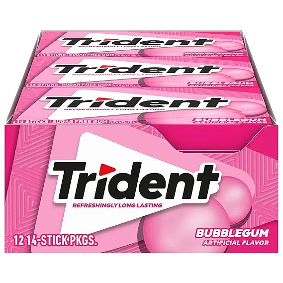 Trident%20Bubblegum%20Sugar%20Free%20Gum,%2012%20Packs%20of%2014%20Pieces%20(168%20Total%20Pieces)%20-%20Image%202