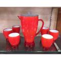 Acrylic Milky Water Set- Tableware Sets Includes 6 Glass And 1 Acrylic Water Jug 7 Pcs Set/ JUG SET / Acrylic Glass. 