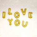 I LOVE YOU foil Balloons 16 inch Golden & Red Wedding Decoration Birthday Party Souvenirs favors Golden Red. 