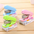 Creative Mini Stapler And Staple Set 400 Staples Cute Student Stationery Office Supplies Three Colors Optional. 