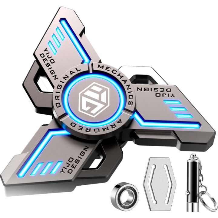 INNÔPLUS Fidget Spinner, Fidget Spinners Cool, Fidget Spinners for Kids, Stress Anxiety ADHD Relief Figets Toy, Fidget Light Up Spinner, Metal Finger Hand Spinner Toy with Luminous Light