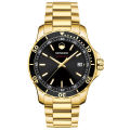 Movado Series 800 Gold Stainless Steel Black Dial Quartz Watch for Gents - 2600145. 