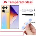 infinix Note 40 Pro UV Tempered Glass Screen Protector Full Curved Protector Nano Liquid For Note 40 pro. 