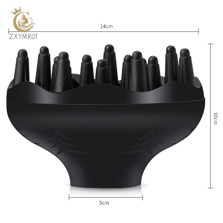 1pc Hair Diffuser Professional Hair Styling Curl Dryer Diffuser Universal Hairdressing Blower Styling Salon Curly Tool Black