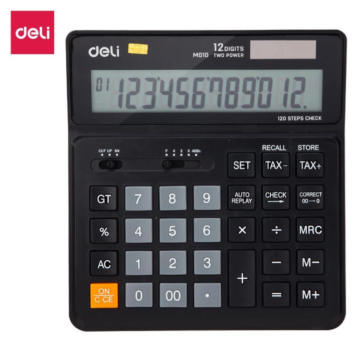 Deli - EM01020 #Desktop Calculator #Plastic-12 digits, 120 Steps Check
