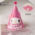 3pcs Cute Cartoon Sanrio Kuromi Cinnamoroll Stella Lou a Bell Teddy Bear Loppy Children's Happy Birthday Hat Decoration Photograpps Party Cap. 