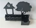 Beautiful Keyholder for Homes, Tree and Home Black Color, Laser Cut. 