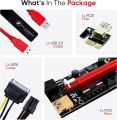 BulletProof Mining Dedicated Graphics Card PCIe VER 006C 16x to 1x Powered Riser Adapter Card w/ 60cm USB 3.0 Extension Cable & 6-Pin PCI-E to SATA Power Cable - GPU Riser A dapter - Ethereùm Mining_. 