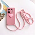 Note13 Love Heart Crossbody Lanyard Case On For Xiaomi Redmi Note 13 Pro 4g 5g 13pro 12 12pro Plus 12s 13c Cord Silicone Cover. 