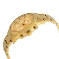 Guess Gold Dial Gold Stainless Steel Chronograph Watch For Men-W0668G4. 