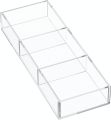 3 Section Acrylic Drawer Organizer Tray, Clear Desk Makeup Tray Organizer for Drawer, Office Shallow Drawer Organizer(11.8x4.3 inch). 