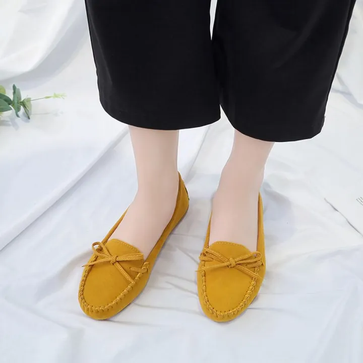 OIMG%20Leisure%20Women%20Round%20Toe%20Suede%20Slip-On%20Flat%20Single%20Peas%20Boat%20Shoes%20-%20Image%204
