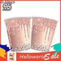 HelloWorld Dinnerware Set Food Grade Floral Plate Tissue Disposable Dinnerware. 