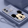 Vivo Y17s Y17 Y12 Y15 Y11 Y19 Lovely Mickey Mouse 6D Plating Square Edges Case Exquisite Soft Casing Cover. 