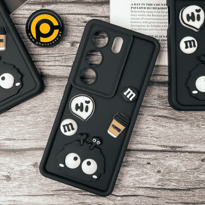 VIVO V29 Cute 3D Briquette m&m icons Coffee mobile back cover shock proof silicon phone case