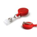 Pack of 05 (Pcs) ID Card Yo-Yo Clip Round Red – Retractable Badge Reel for ID, Badges & Keys (43mm x 32mm, 6g). 