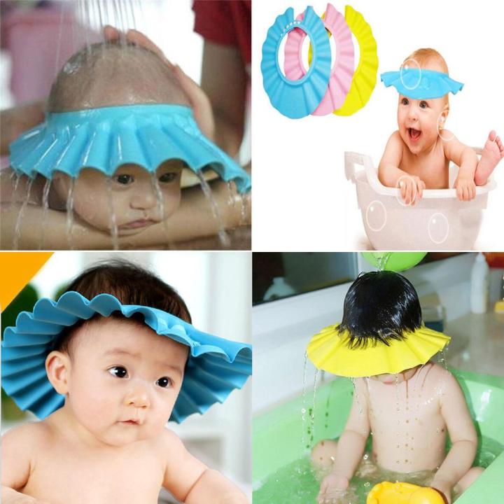 Baby%20Shower%20Cap%20Bath%20Silicone%20Waterproof%20Cap%20Shampoo%20Shield%20Visor%20Hat%20Prevent%20Water%20Entering%20Eyes%20and%20Ears%20Suitable%20for%203%20Ages%20and%20Above%20-%20Image%205
