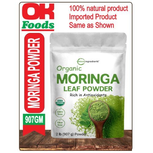 Moringa Powder Organic (Moringa Oleifera Leaf Powder), 2 Pounds, Rich in Antioxidants and Immune Vitamin, Great Superfoods for Moringa Tea, Moringa Drink, Moringa Powder for Hair