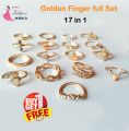 Golden finger ring set 17 in one FUL Set. 