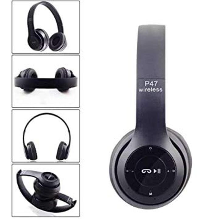 P47 Wireless Dolby Digital 5.1 Premium Foldable Bluetooth Headphone with Noise Cancellation Waterproof Sports/Office/Gaming/Casual/Study/Evening (Wireless, Dolby 5.0