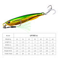 【HOT】 Luya Bat Bionic Fishing Bait Freshwater Cast Luya Iron Plate Luminous Head Fish With Three Hooks Emulation Metal Sea Fishing Sl. 