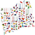400+ designs World Flag stickers High-quality sticker 5cm countryFlag stickers Bulk Vinyl country map stickers for Scrapbooking. 