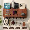 Wall-Mounted Wooden Organizer for Keys, Phone, and Other Essentials - Modern Home Decor Accessory. 