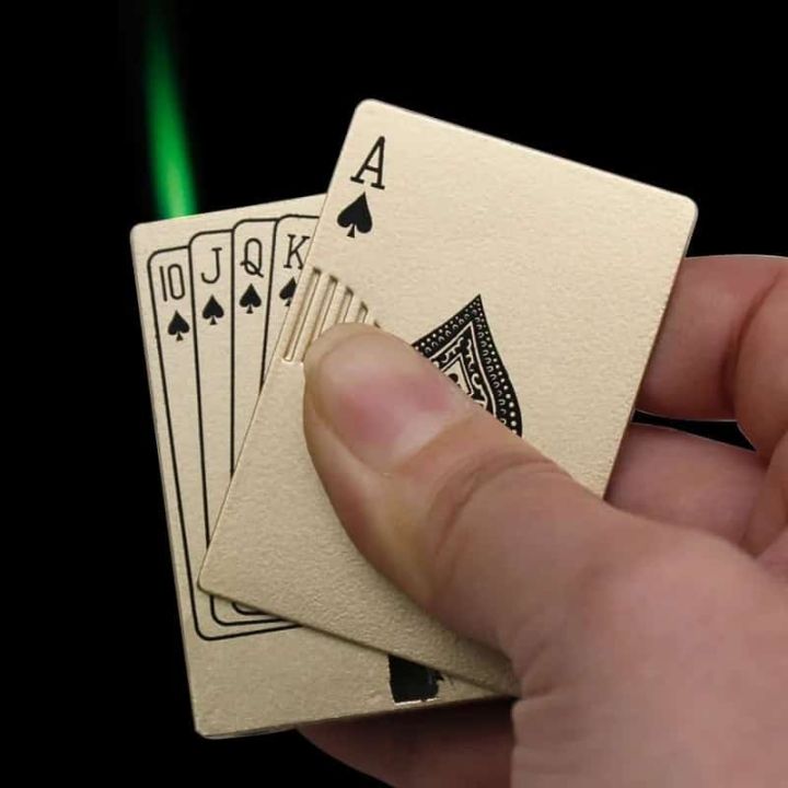 Fancy Card Lighter with Green Flame