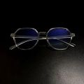 Transparent Glasses for Women - Clear Lens Glasses Frame for Men - White Transparent Glasses for Kid - Curve Glasses for Computer. 