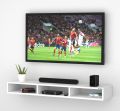 Wood Wall Mount TV Unit/TV Stand/Wall Set Top Box Stand/TV Cabinet/TV Entertainment Unit (White). 