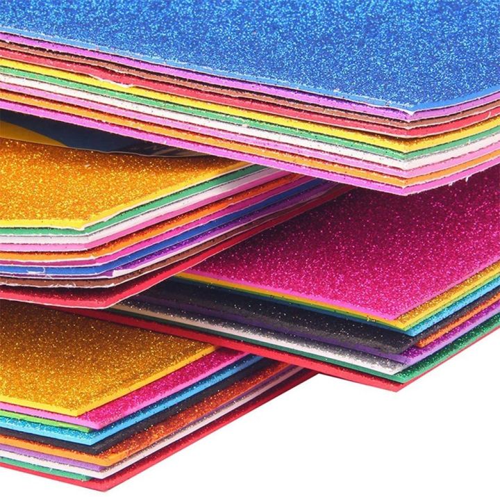 Glitter%20Foamic%20Sheets%20A4%20Size%20Mix%20colour%20Pack%20of%2010%20-%20Image%208