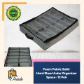 Under Bed Shoe Organizer Bag Hard Solid Fabric with Clear Plastic Zip Cover Store up to 12 Pairs of Shoes 1 Pcs. 