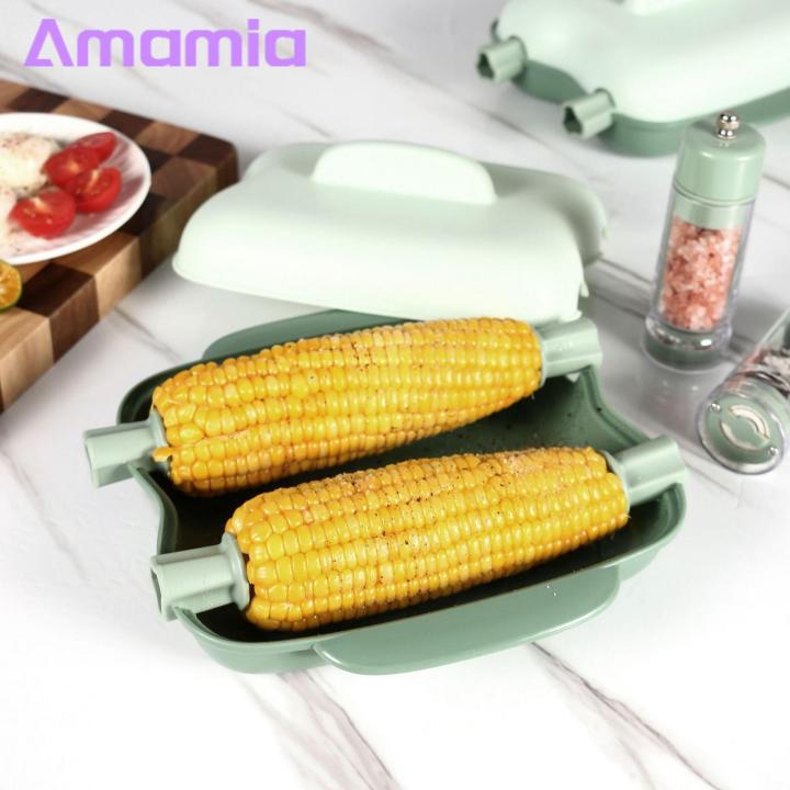 Long-lasting Corn Steamer Easy Efficient Microwave Corn Steamer Cook 2 Corn Cobs in Minutes Food Grade Heat Resistant Dishwasher Safe Perfect Kitchen Gadget
