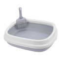 Cat Litter Box 1 Set Excrement Training Sand Litter Box Cat Dog Tray with Scoop Pet Toilet Bedpan Anti-Splash Dog Toilet. 