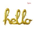 Golden Silver Hello Foil Balloons 40 inch ( 102cm *58cm) 1 tube. 
