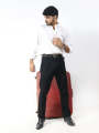 AZ Men's Formal Dress Shirt Plain OFF White. 