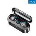 【COD+Ready Stock + FREE Shipping 】VIVO F9 TWS Touch Control 5.0 Bluetooth Earphone Wireless Earphones Stereo LED Display Earbuds Head. 