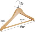 Set Of 1, 3, 6, 12 Wood Hanger, Non-Slip Wooden Hangers, Laundry Cloths Wooden Hanger, Solid Wooden Closet Hanger. 
