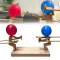 Childrenworld Engaging Wooden Fighter Game Fast-paced Bamboo Battle Balloon Game with Wooden Fencing Puppets Thrilling Balloon Fight Fun Toy Balloon Bamboo Battle Game. 