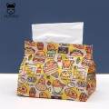 【FUN LIVE】 ALPACA Storage Tissue Box Japan And South Korea Light Snoopy Home Car Pumping Paper Storage Bag Creative Cosmetic Tissue Storage Box For Car. 