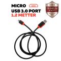 ORIGINAL Warner Data Cable 1.2 Meter Micro USB 3.0 Fast Charging For Android Phones. 